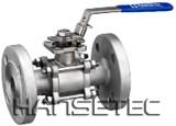 3 pc full-bore ball valve with flange